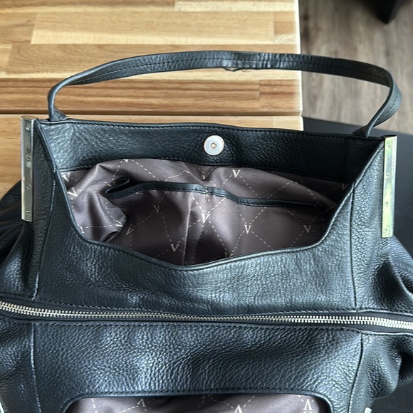 Vince Camuto Black Pebble Leather Shoulder Bag - Picture 6 of 6